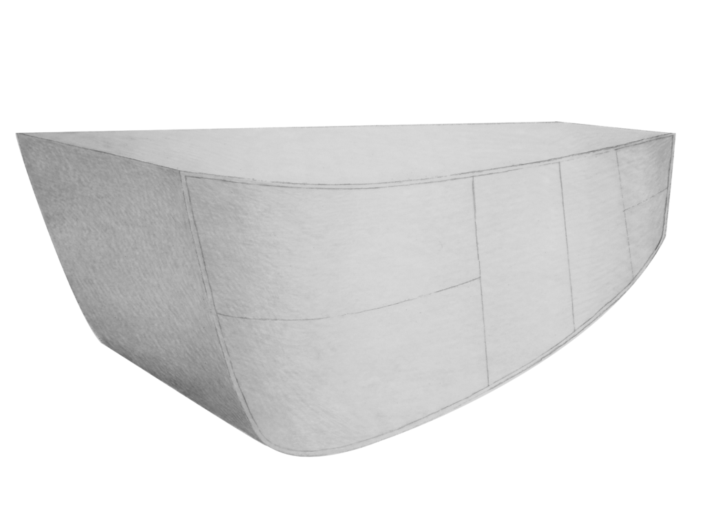 Sideboard in Eiche von Björn Kregehr – Skizze